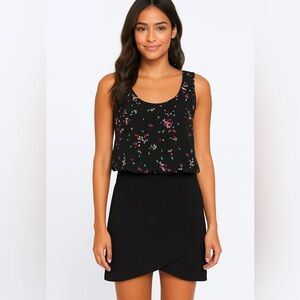 Sezane Black Floral Mini Dress Size 36
